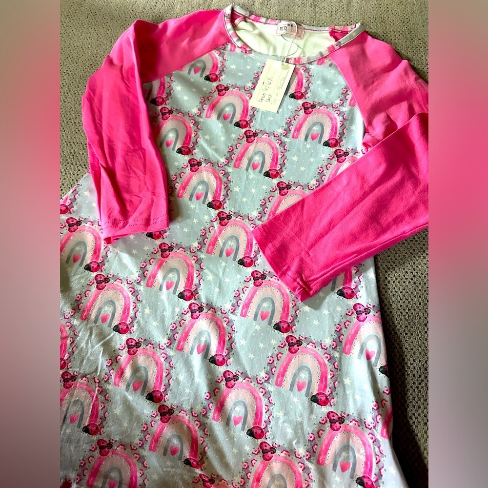 Pete + Lucy Ladybug Love Long Sleeve Dress size 6/6X new with tags